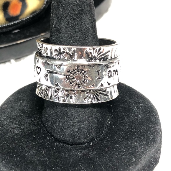 ⭐️🎁i am enough wide band inspiration /motivational ring ,size 8-Stamped - Picture 9 of 12